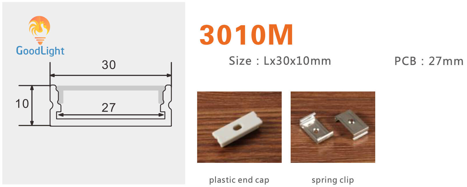 Thông Số Kỹ Thuật Thanh Nhôm Định Hình Led Chữ U Gl-Tn3010M