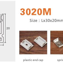 Thanh Nhôm Định Hình Led Chữ U GL-TN3020M - ảnh 5