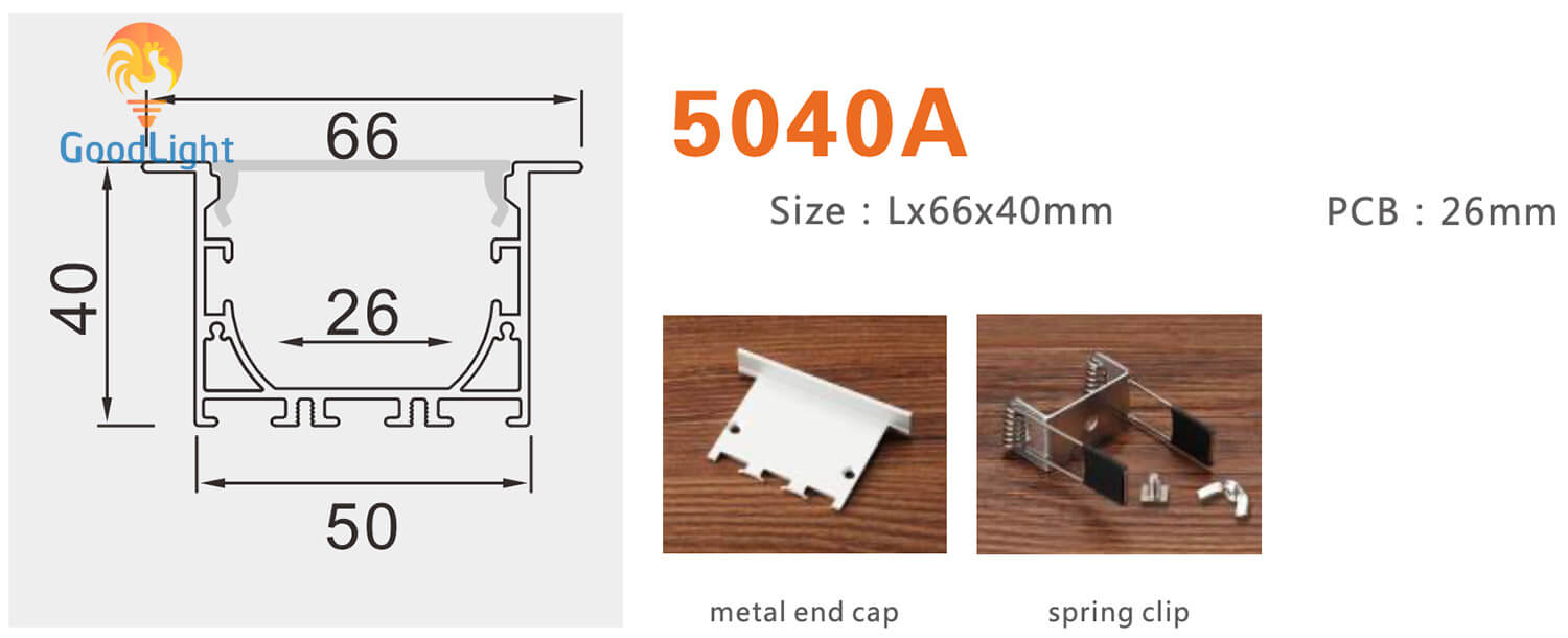 Thông Số Kỹ Thuật Của Thanh Nhôm Định Hình Led Chữ U Gl-Tn5040A