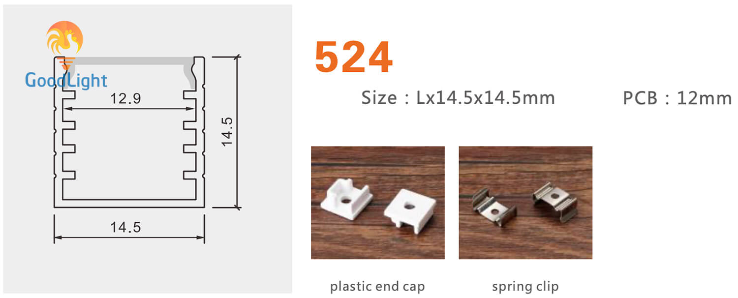 Thông Số Kỹ Thuật Thanh Nhôm Định Hình Led Chữ U Gl-Tn524