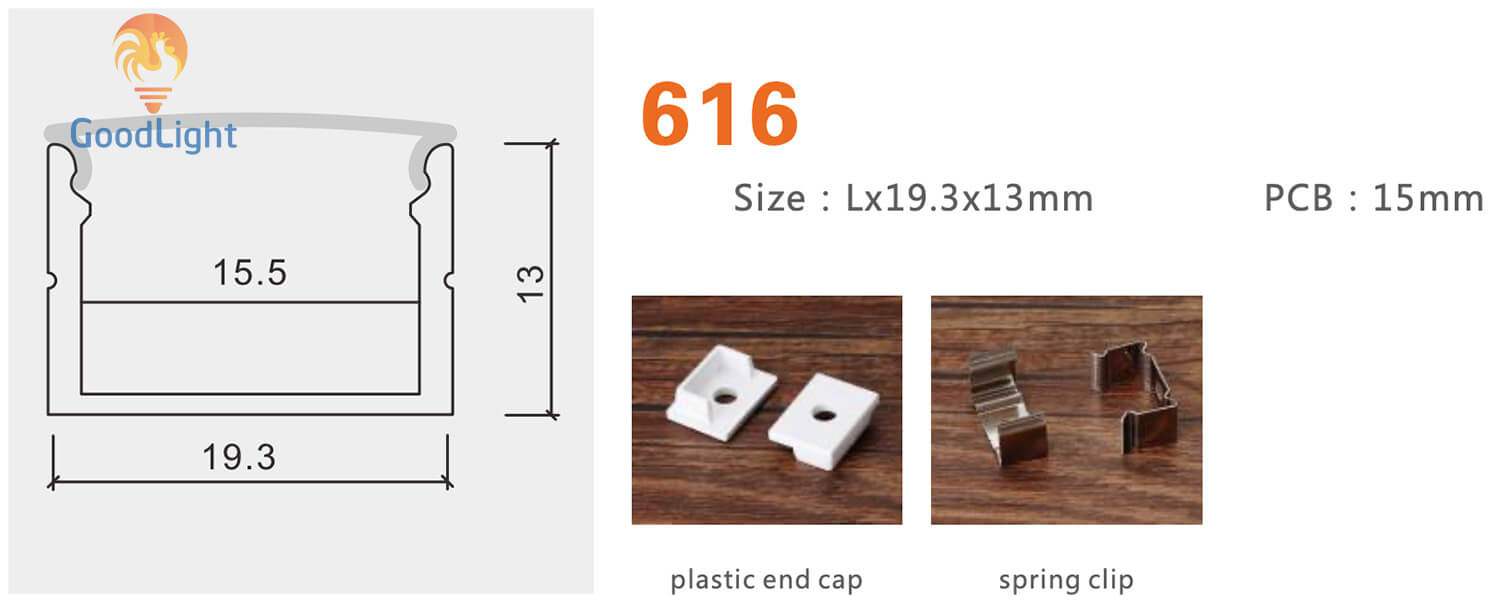 Thông Số Kỹ Thuật Thanh Nhôm Định Hình Led Chữ U Gl-Tn616