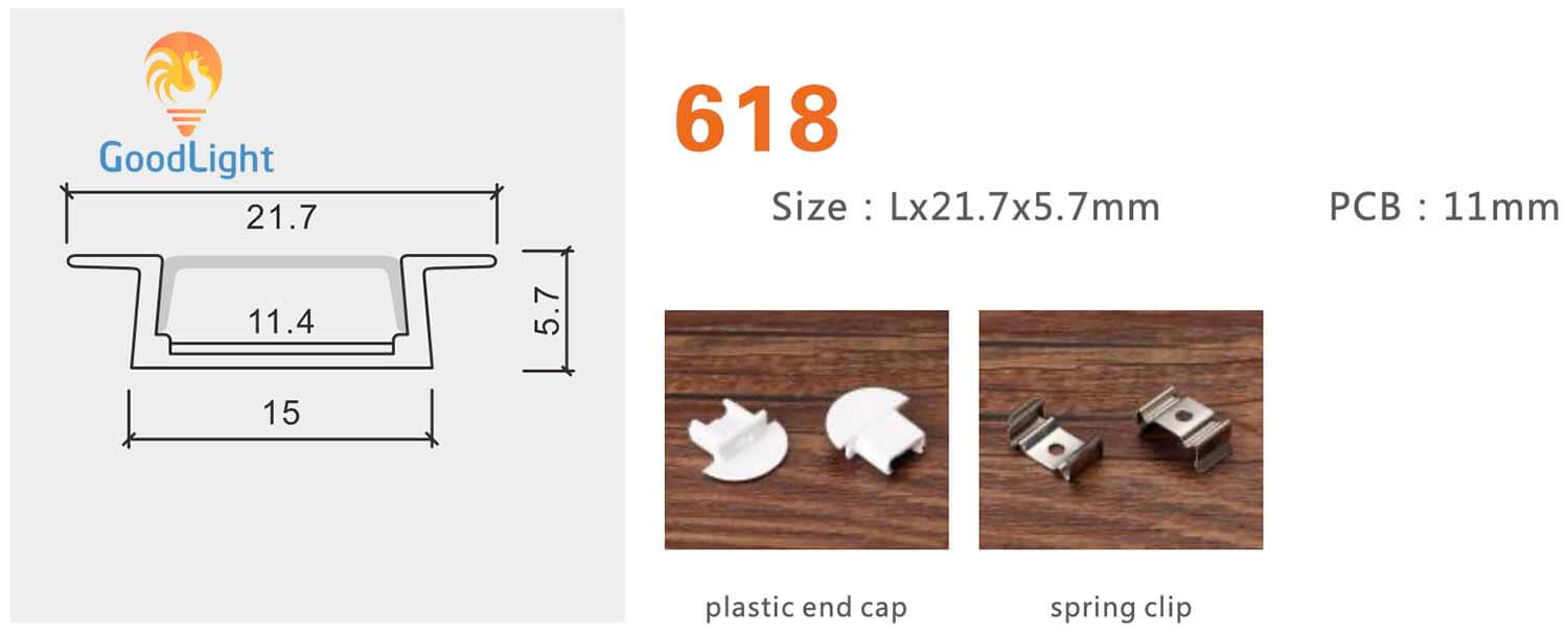 Thông Số Kỹ Thuật Thanh Nhôm Định Hình Led Chữ U Gl-Tn618