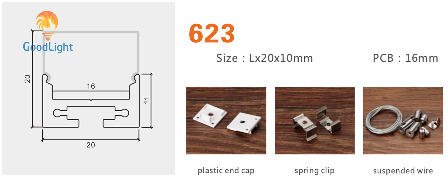 Thông Số Kỹ Thuật Thanh Nhôm Định Hình Led Chữ U Gl-Tn623