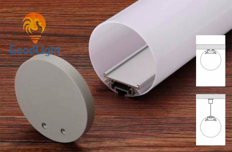 Thanh Nhôm Định Hình Led Hình Tròn Gl-Tnø60