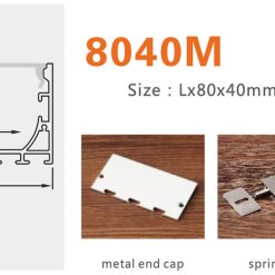 Thanh Nhôm Định Hình Led Chữ U GL-TN8040M - ảnh 6
