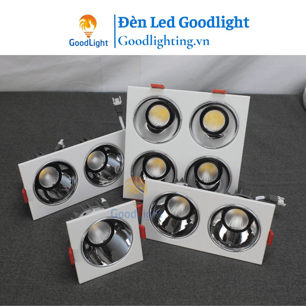 Đèn Led Âm Trần Downlight Chỉnh Góc 7Wx4 Xd104