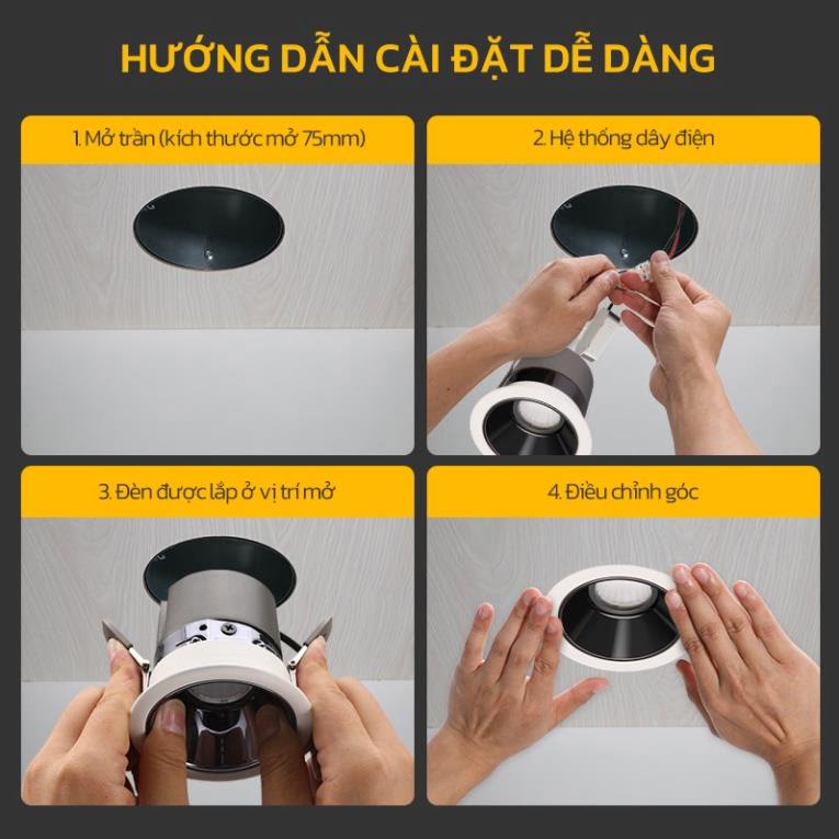 Hướng Dẫn Lắp Đặt Đèn Led Âm Trần Spotlight