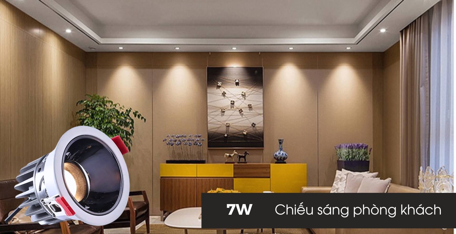 Đèn Led Âm Trần Spotlight 7W Yd07