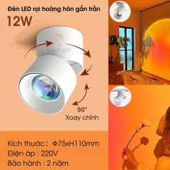 Đèn LED rọi hoàng hôn gắn trần 12W - ảnh 2