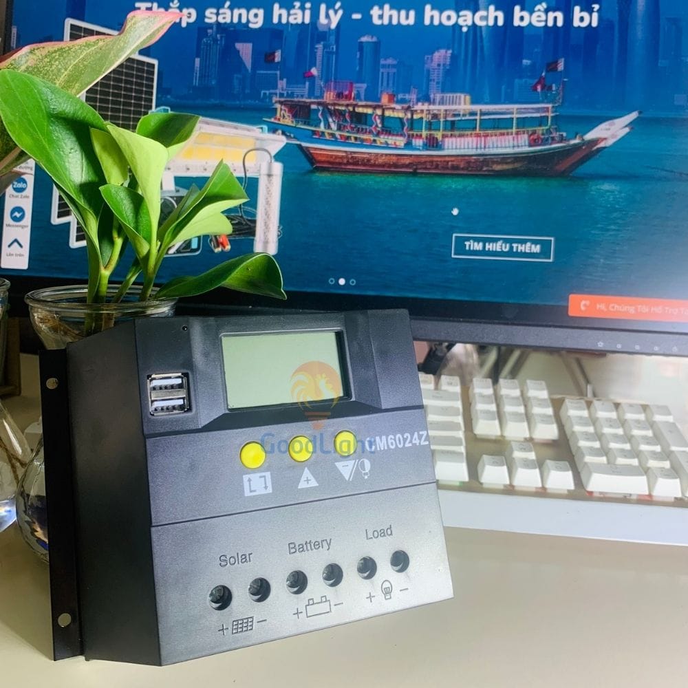 Bộ Điều Khiển Sạc Năng Lượng Mặt Trời Pwm 24V 60Ah