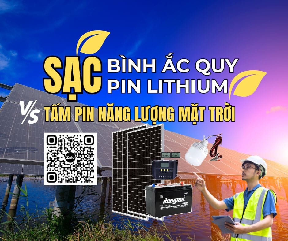 2 Cách Sạc Bình Ắc Quy,Pin Lithium Hiệu Quả Với Tấm Pin Năng Lượng Mặt Trời 3 Solar Bai Dang Facebook