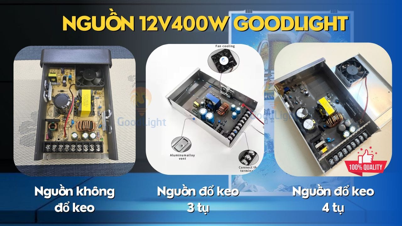 Nguồn LED Quảng Cáo 12V 400W Pro 11 Nguon Led 12V 400W Thi Cong Quang Cao