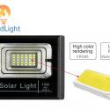 Đèn Pha Led Năng Lượng Mặt Trời 100W NP01 13 Chip Led Smd Của Đèn Pha Led Năng Lượng Mặt Trời 100W Np01