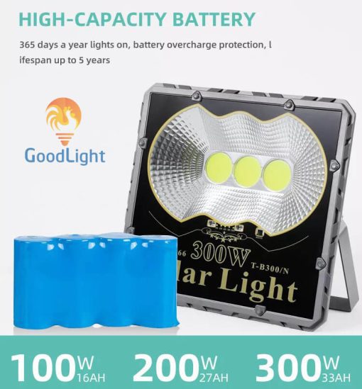 Cục Pin Lưu Trữ Của Đèn Pha Led Năng Lượng Mặt Trời 300W Tbn300