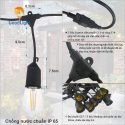 Dây Đuôi Đèn Kín Nước E27 10m x 30 Đuôi DD01 12 Dây Đuôi Đèn Kín Nước E27 10M X 15 Đuôi , 20 Đuôi, 30 Đuôi Dd01