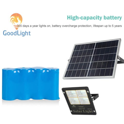 Pin Lưu Trữ Đèn Pha Led Năng Lượng Mặt Trời 100W Trn100