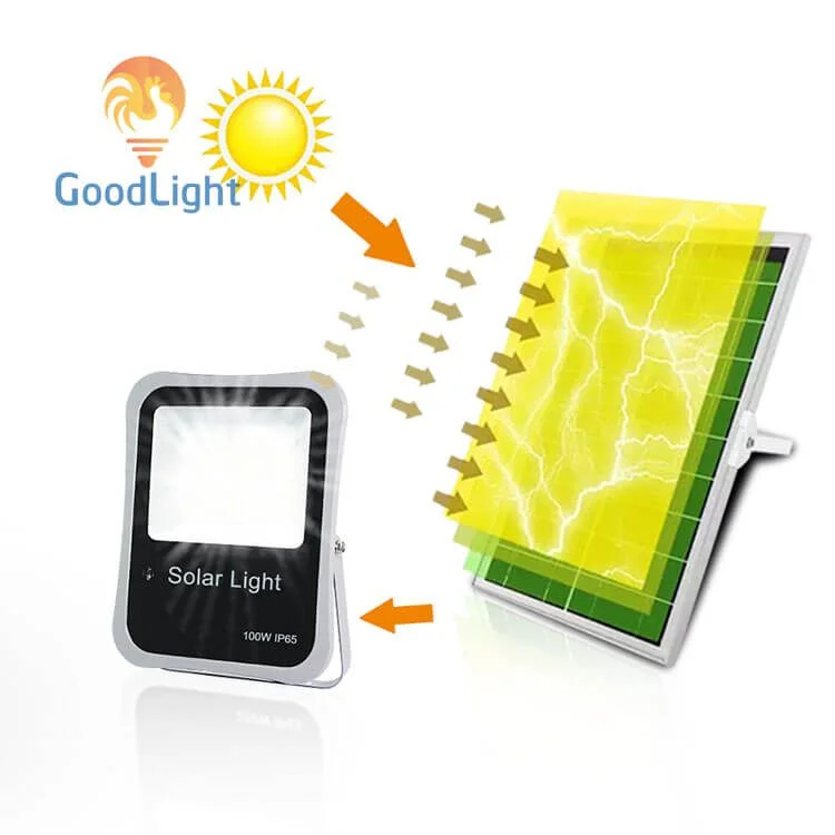 Đèn Pha Led Năng Lượng Mặt Trời 100W NP10 16 Hấp Thụ Năng Lượng Mặt Trời