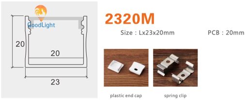 Thông Số Kỹ Thuật Thanh Nhôm Định Hình Led Chữ U Gl-Tn2320M