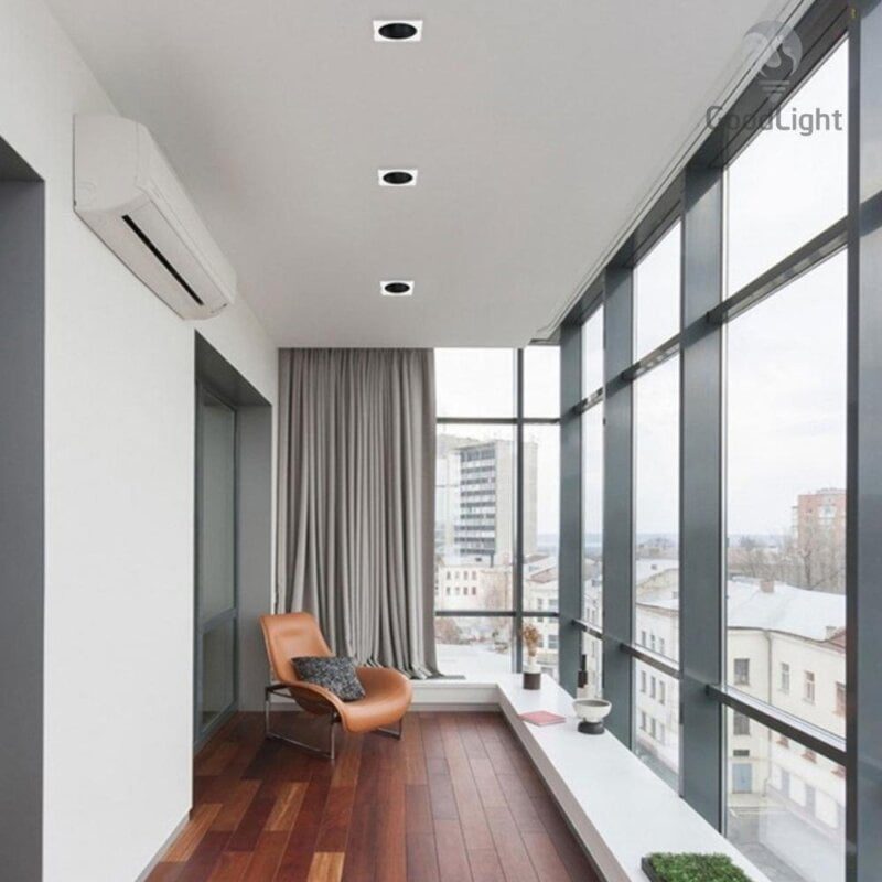 Ứng dụng đèn LED âm trần spotlight đôi 7Wx2