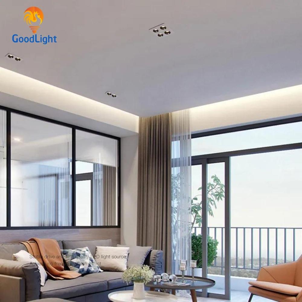 Đèn LED Âm Trần Spotlight Vuông 7Wx4 24 Đèn Led Âm Trần Spotlight Vuông 7Wx4 Xd104