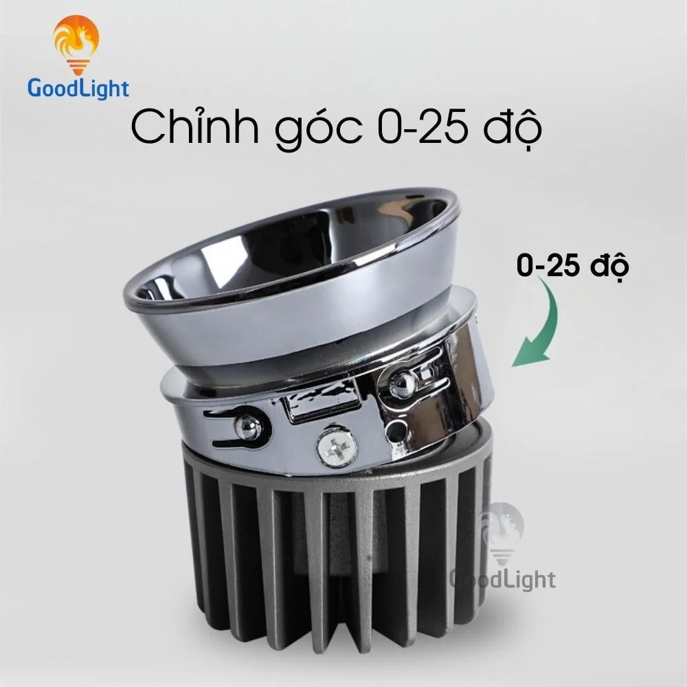 Cấu Tạo Đèn Led Âm Trần Spotlight 7W Yd107