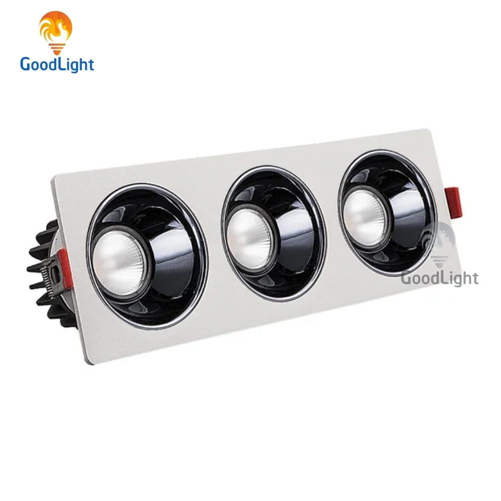 Đèn LED Âm Trần Spotlight Vuông 7Wx3 10 Đèn Led Âm Trần Spotlight Vuông 7Wx3 - Ảnh 2