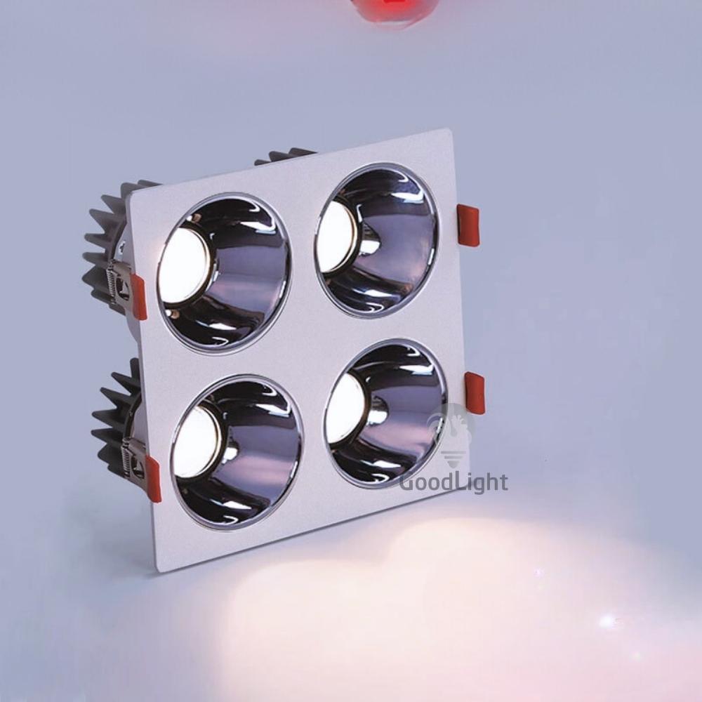 Đèn LED Âm Trần Spotlight Vuông 7Wx4 12 Đèn Led Âm Trần Spotlight Vuông 7Wx4 - Ảnh 2