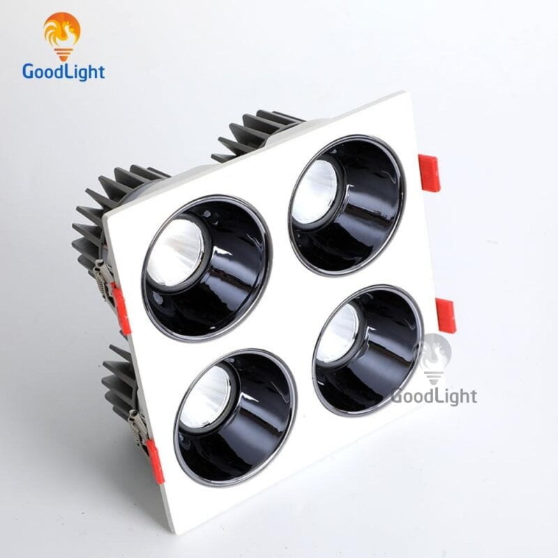 Đèn LED âm trần spotlight vuông 7Wx4 XD104