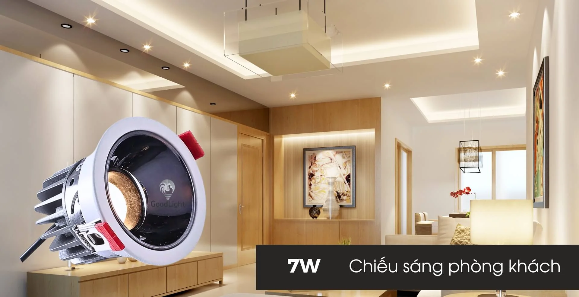 Đèn Led Spotlight Âm Trần 7W Yd07