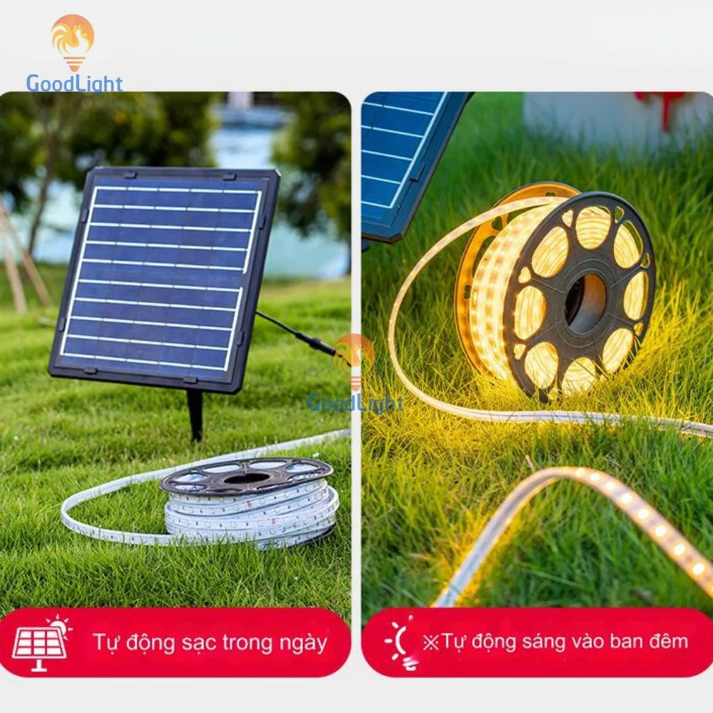 Đèn LED dây năng lượng mặt trời 20m 23 Đèn Led Dây Năng Lượng Mặt Trời