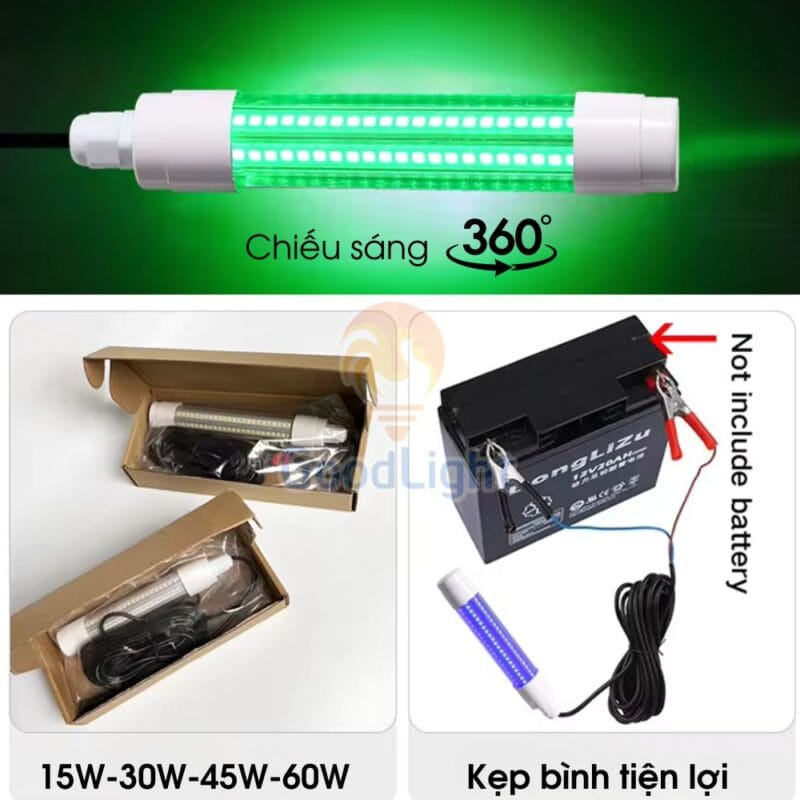 Đèn LED thu hút cá 200W thả chìm DC08 53 Den Led Thu Hut Ca 15