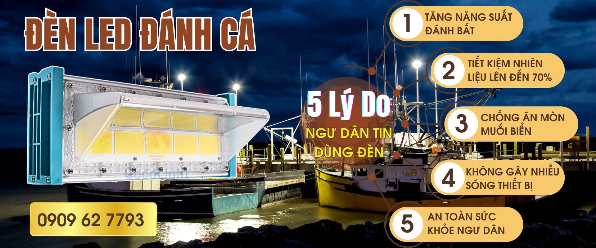 Đèn LED đánh cá 800W DC01 46 Đèn Led Đánh Cá 800W Dc01