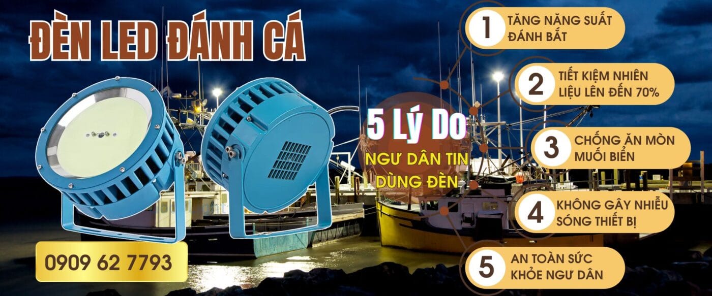 Den LED danh ca 1000W