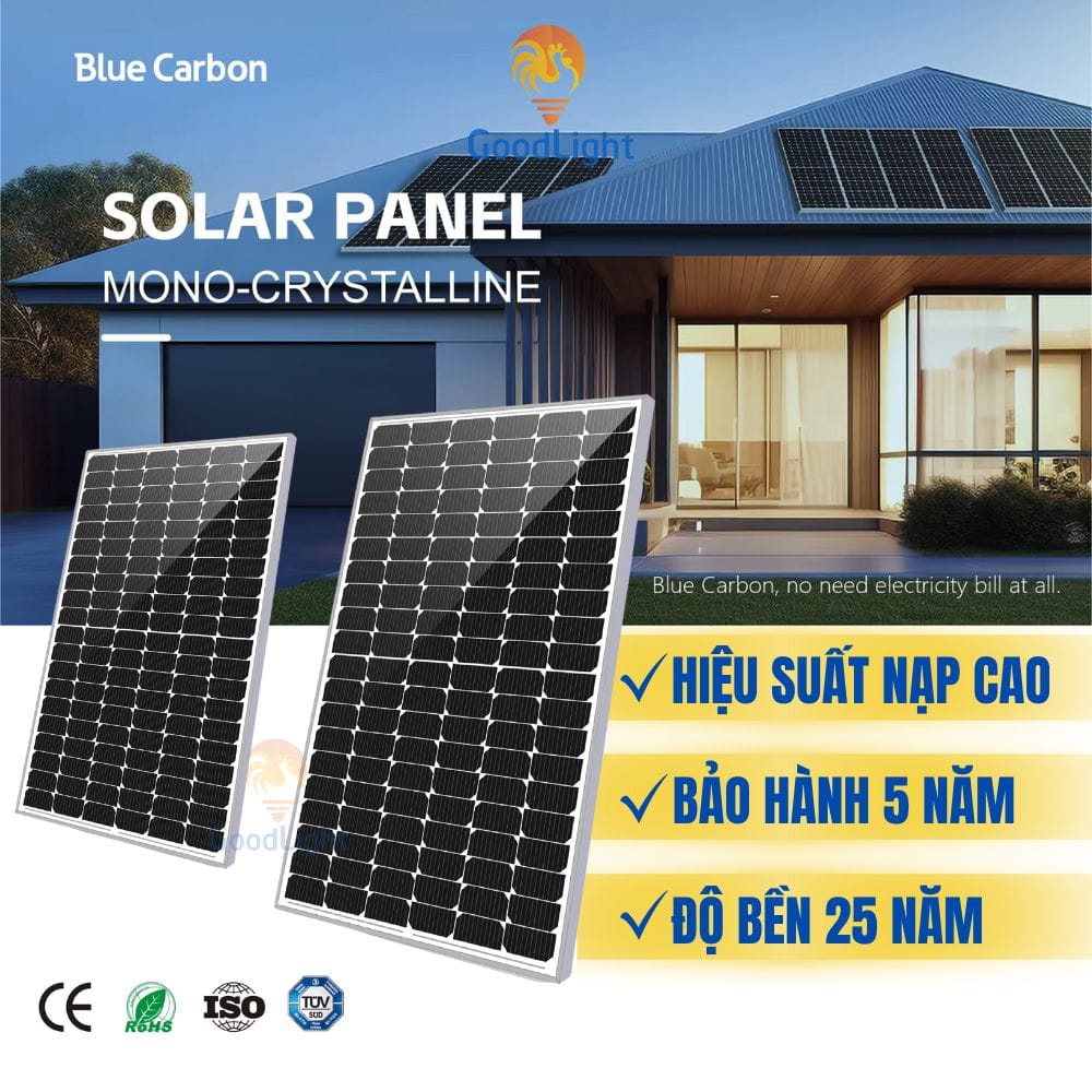 Tấm pin năng lượng mặt trời mono 100W 49 Tấm Pin Năng Lượng Mặt Trời Mono 100W