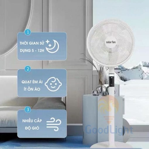Quạt Năng Lượng Mặt Trời 25W Jd-T919 - Ảnh 2